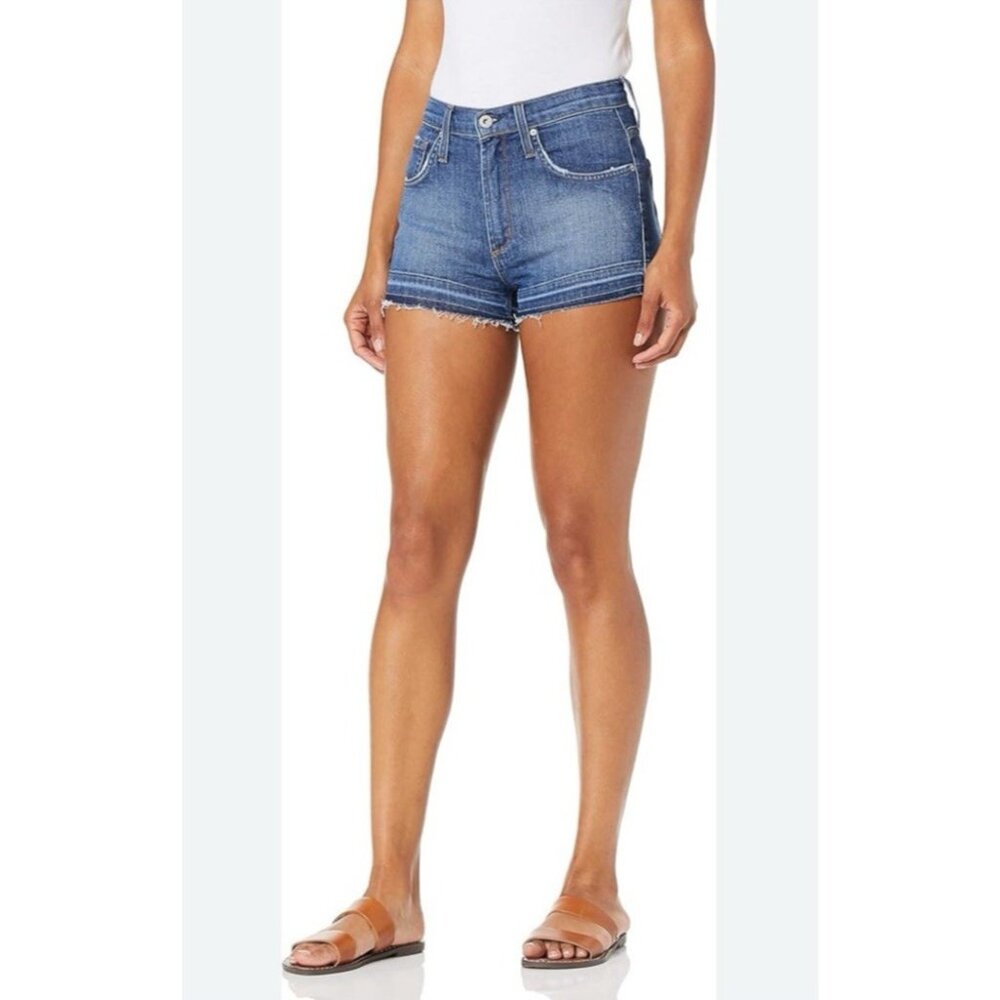 NWT James Jeans Shorty Nirvana Slouchy Boy Blue Jean Shorts Cut-Off 26 Basic